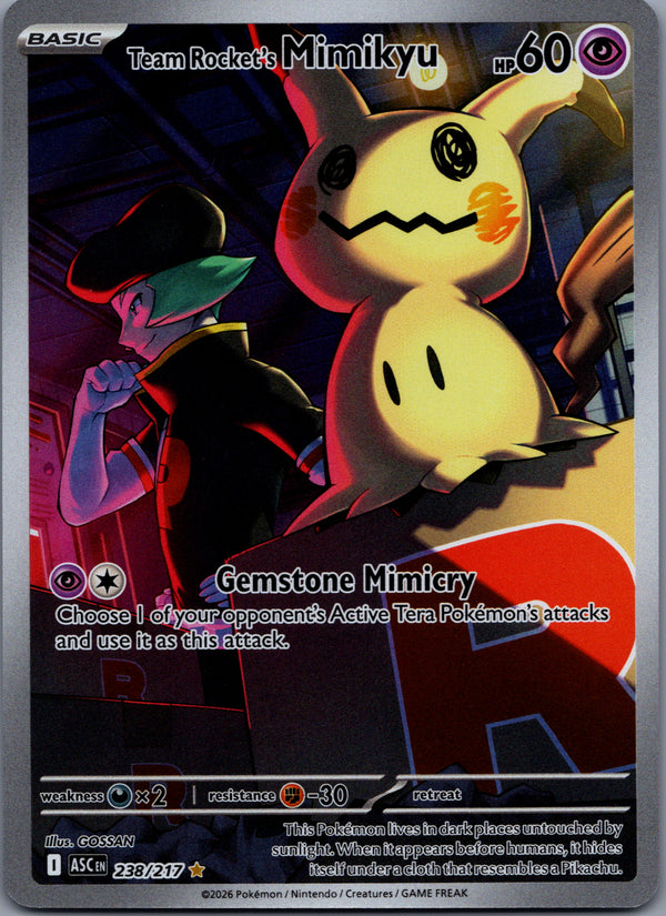 238 Team Rocket's Mimikyu Ascended Heroes Illustration Rare NM