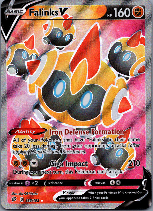 185 Falinks V Rebel Clash Rare Ultra NM