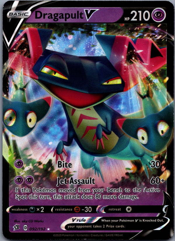 092 Dragapult V Rebel Clash Holo Rare V NM