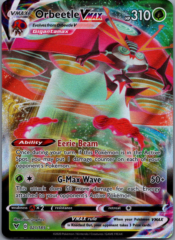 021 Orbeetle VMAX Vivid Voltage Holo Rare VMAX NM