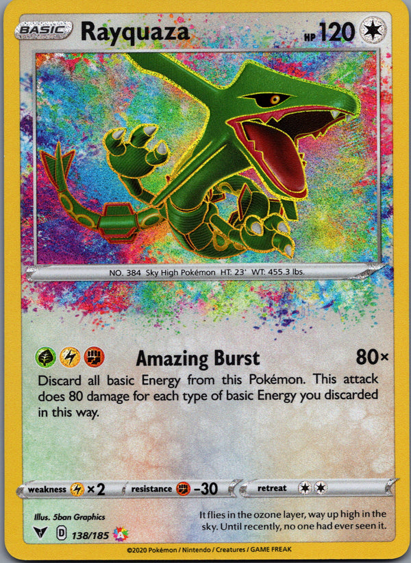 138 Rayquaza Vivid Voltage Amazing Rare NM