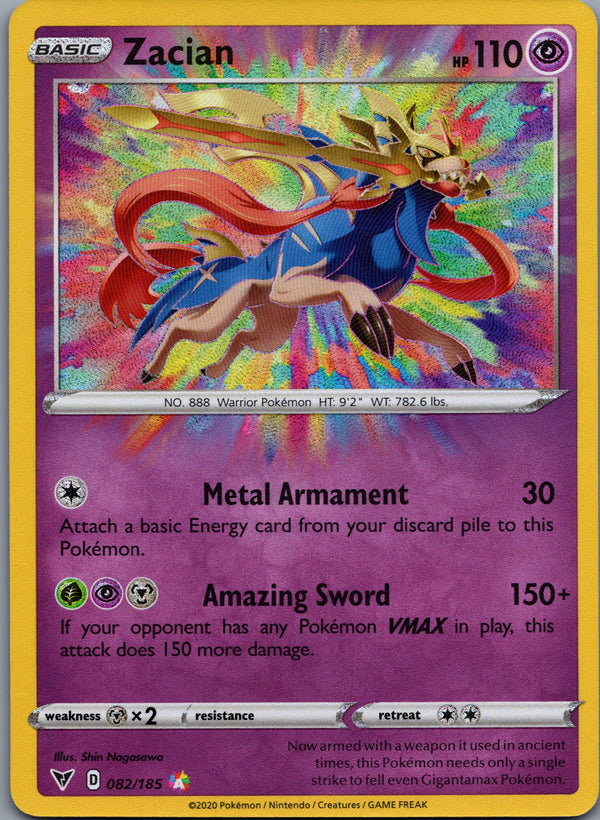 082 Zacian Vivid Voltage Amazing Rare NM