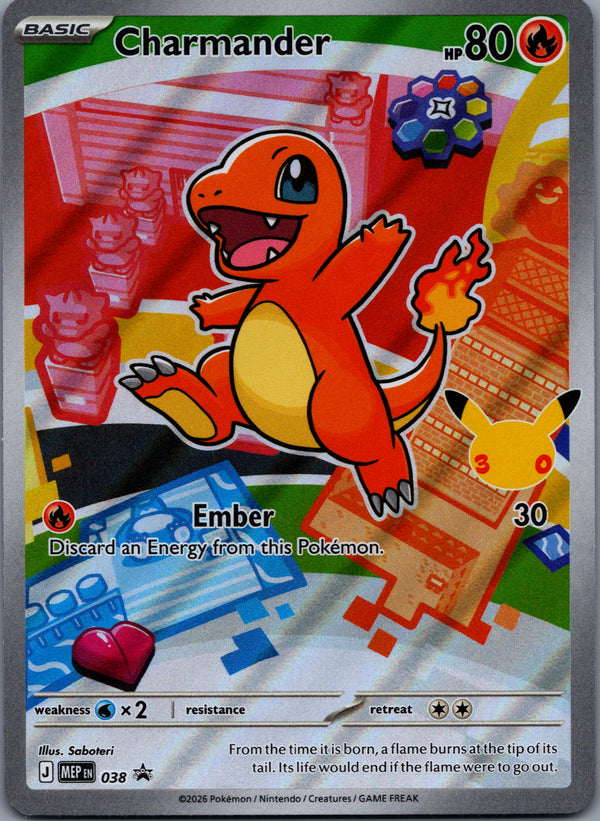 038 Charmander [30th Anniversary] ME Black Star Promos Promo NM