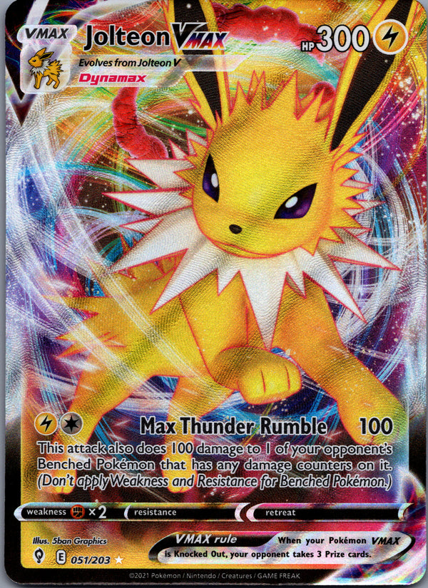051 Jolteon VMAX Evolving Skies Holo Rare VMAX NM