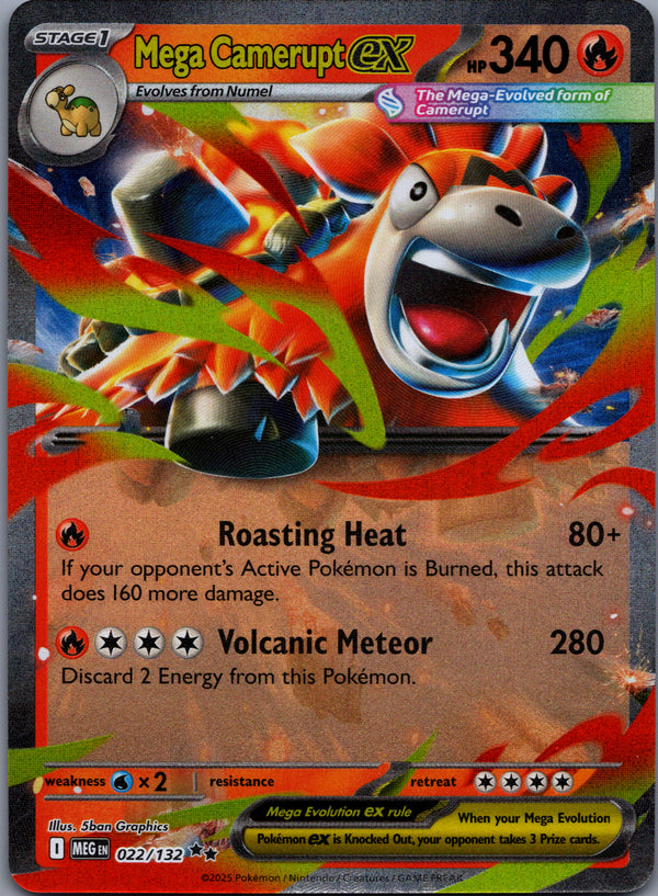 022 Mega Camerupt ex Mega Evolution Double Rare NM