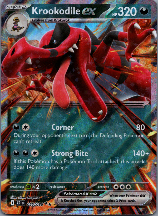 055 Krookodile ex Chaos Rising Double Rare NM