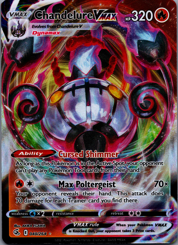040 Chandelure VMAX Fusion Strike Holo Rare VMAX NM