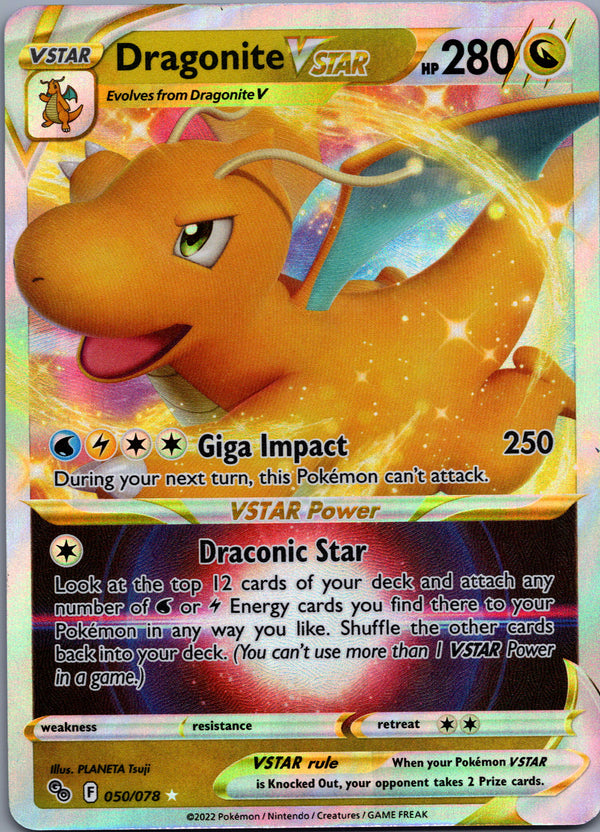 050 Dragonite VSTAR Pokemon GO Holo Rare VSTAR NM