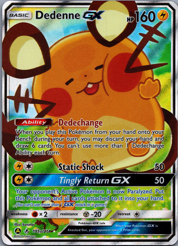 195a Dedenne GX Unbroken Bonds Rare Ultra NM