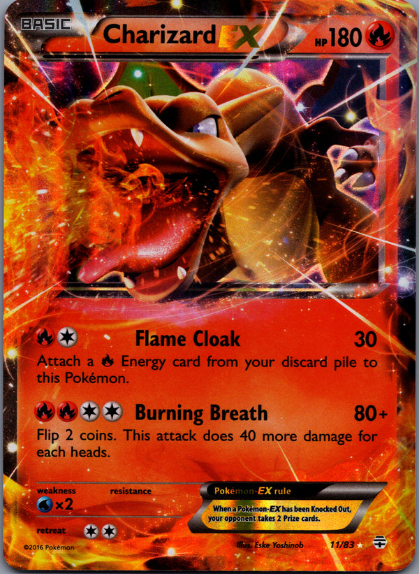 011 Charizard-EX Generations Rare Holo EX LP