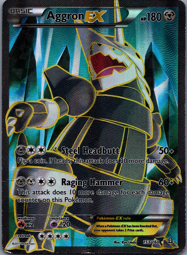 153 Aggron-EX Primal Clash Rare Ultra DMG