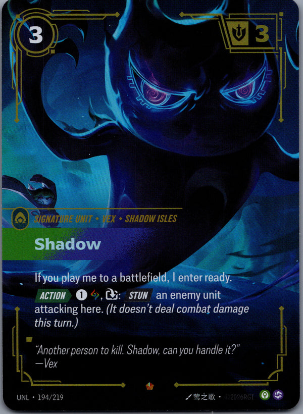 194 Shadow Unleashed Epic NM