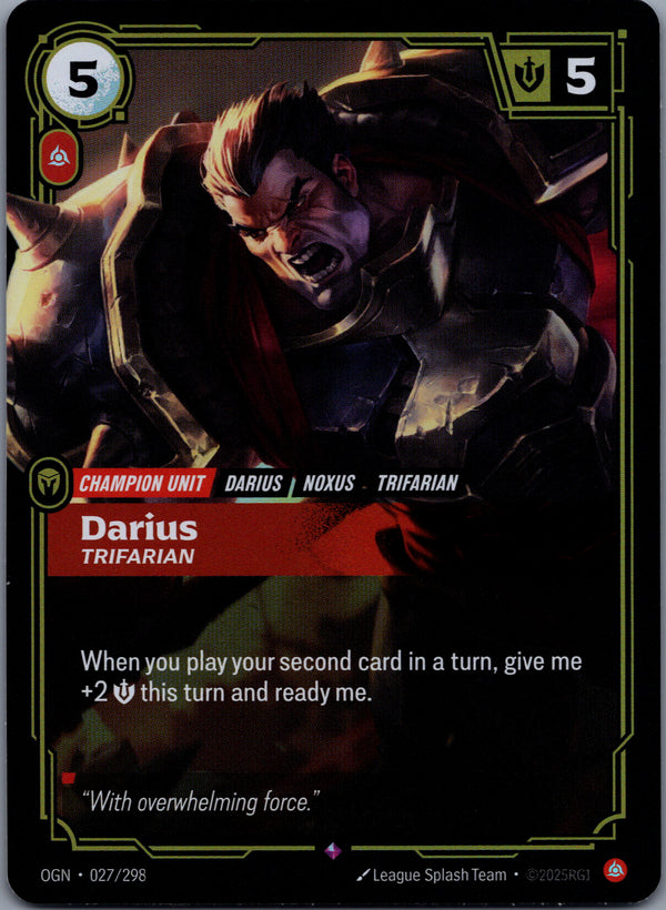027 Darius - Trifarian [Foil] Origins Rare NM