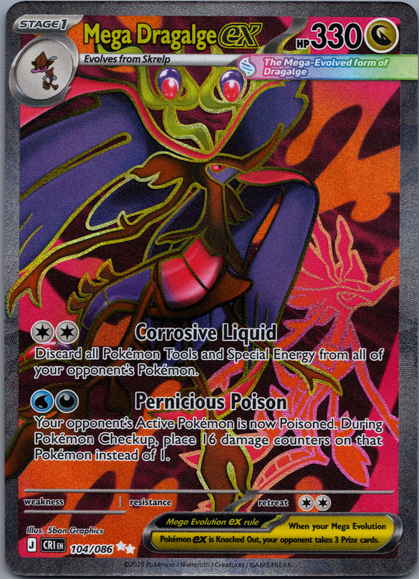 104 Mega Dragalge ex Chaos Rising Ultra Rare NM