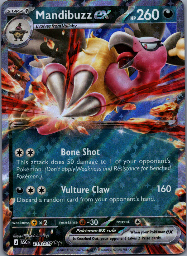 139 Mandibuzz ex Ascended Heroes Double Rare NM