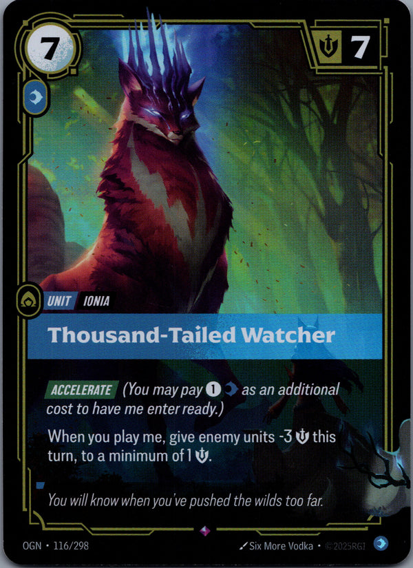 116 Thousand-Tailed Watcher [Foil] Origins Rare NM