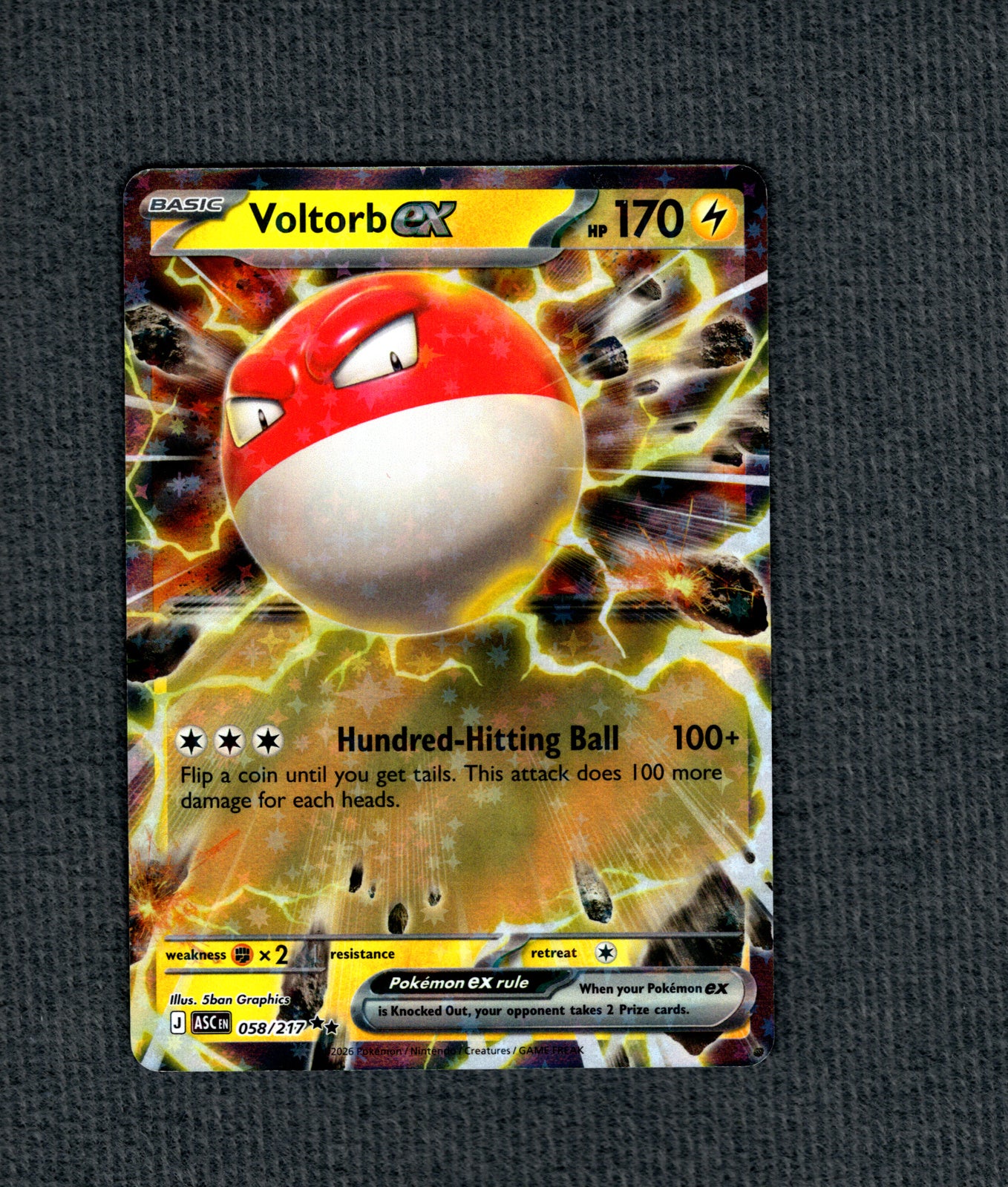 058 Voltorb ex Ascended Heroes Double Rare NM – k0s Card Shop
