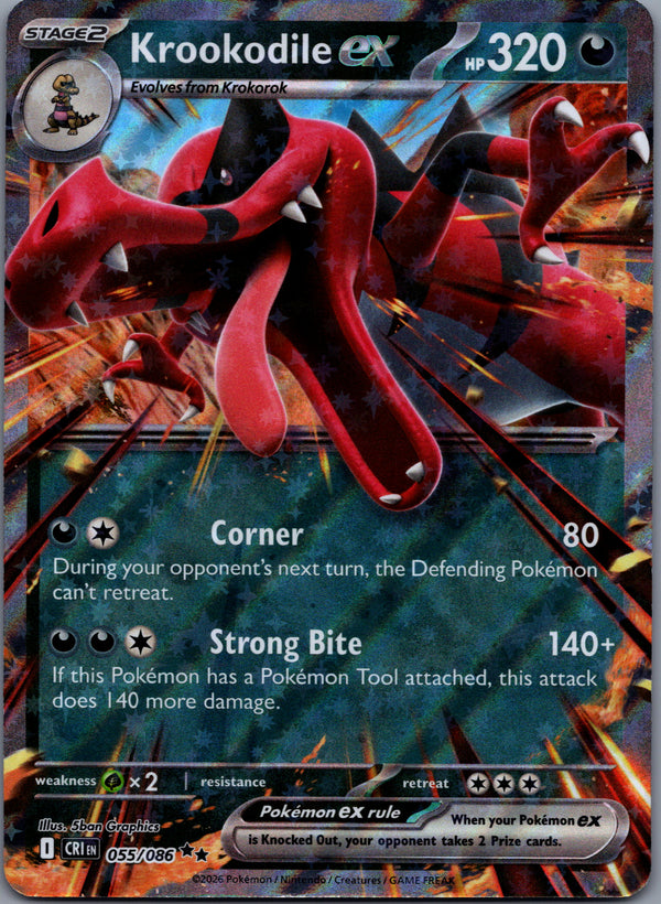 055 Krookodile ex Chaos Rising Double Rare NM