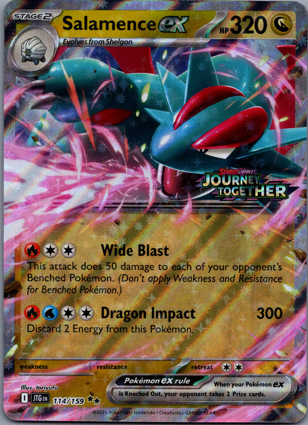 114 Salamence ex [Stamped] Journey Together Double Rare NM