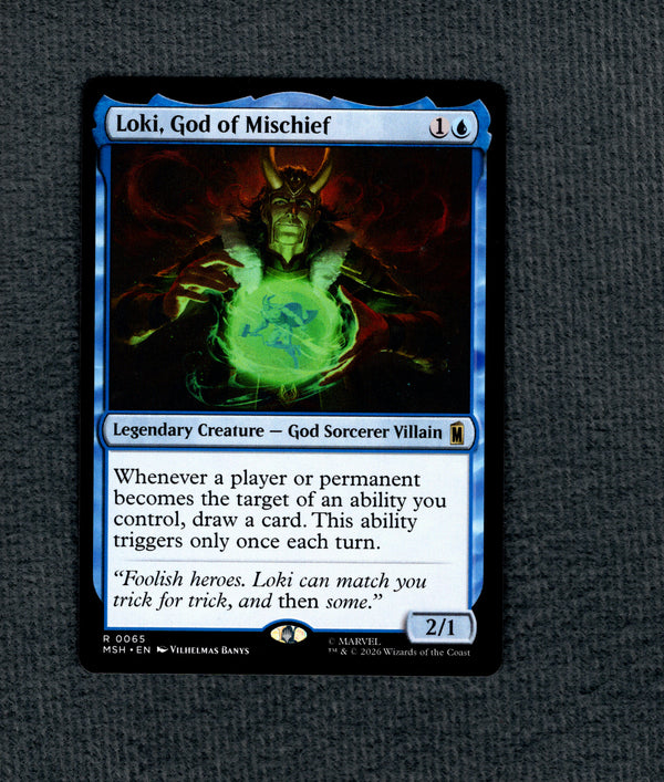 065 Loki, God of Mischief Marvel Super Heroes Rare Normal NM