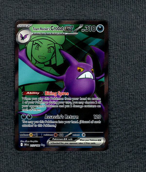 217 Team Rocket's Crobat ex Destined Rivals Ultra Rare NM