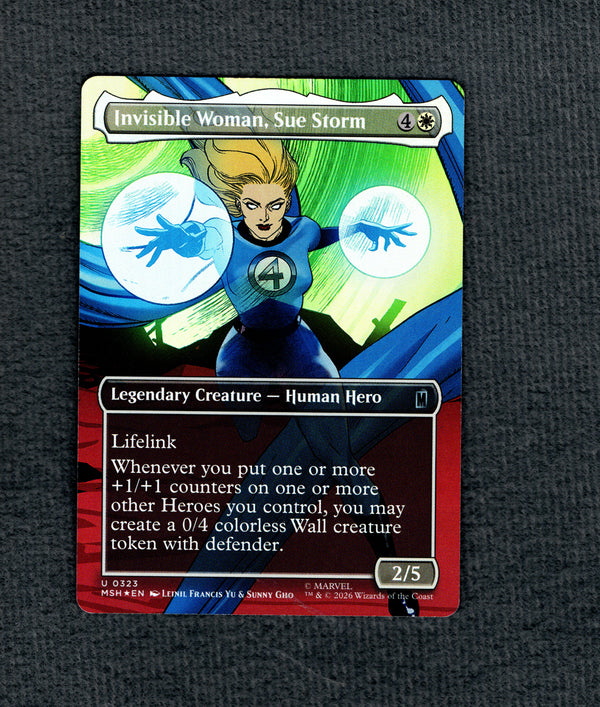 323 Invisible Woman, Sue Storm [Foil] Marvel Super Heroes Uncommon Foil NM