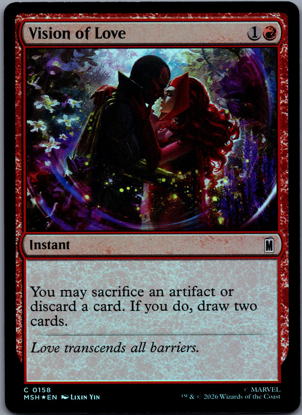 158 Vision of Love [Foil] Marvel Super Heroes Common Foil NM