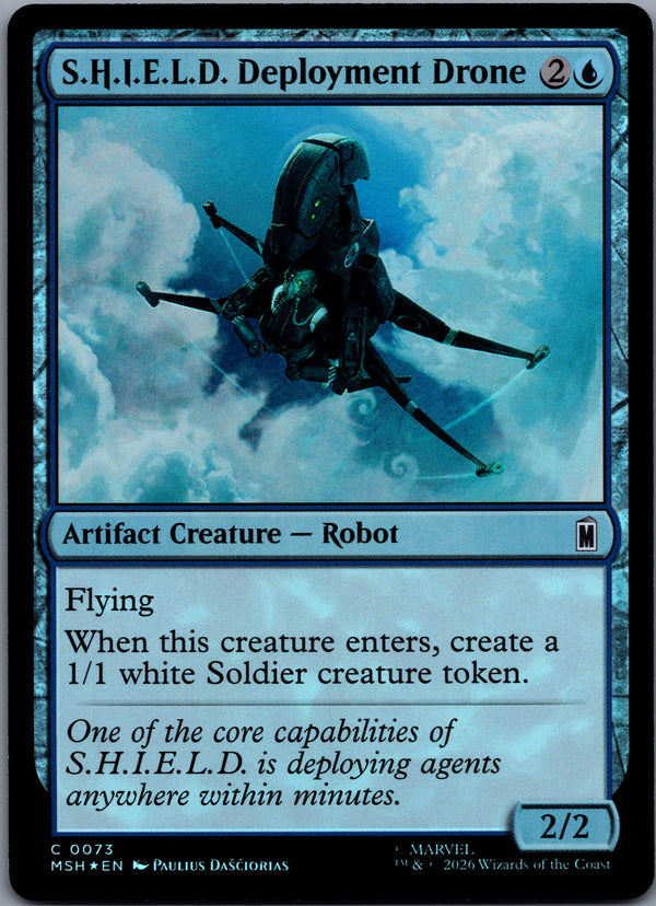 073 S.H.I.E.L.D. Deployment Drone [Foil] Marvel Super Heroes Common Foil NM