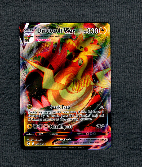 059 Dracozolt VMAX Evolving Skies Holo Rare VMAX NM