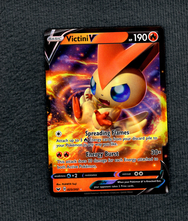 025 Victini V Sword & Shield Holo Rare V NM
