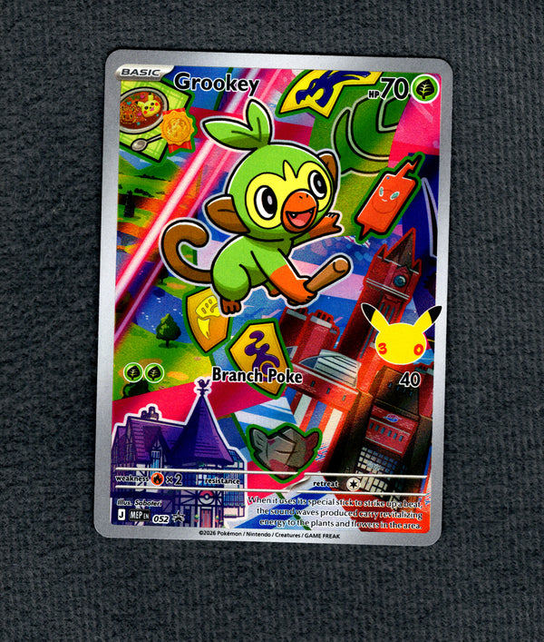 052 Grookey [30th Anniversary] ME Black Star Promos Promo NM
