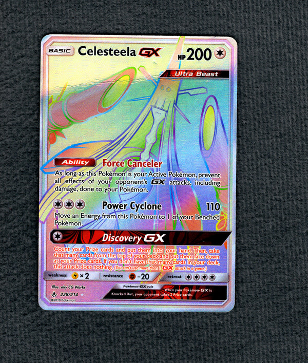 228 Celesteela-GX Unbroken Bonds Rare Rainbow DMG