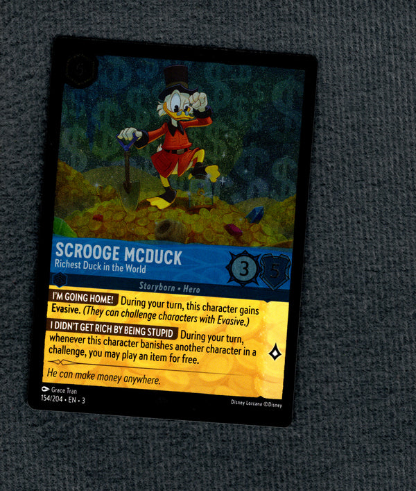 154 Scrooge McDuck - Richest Duck in the World [Foil] Into the Inklands Super Rare NM