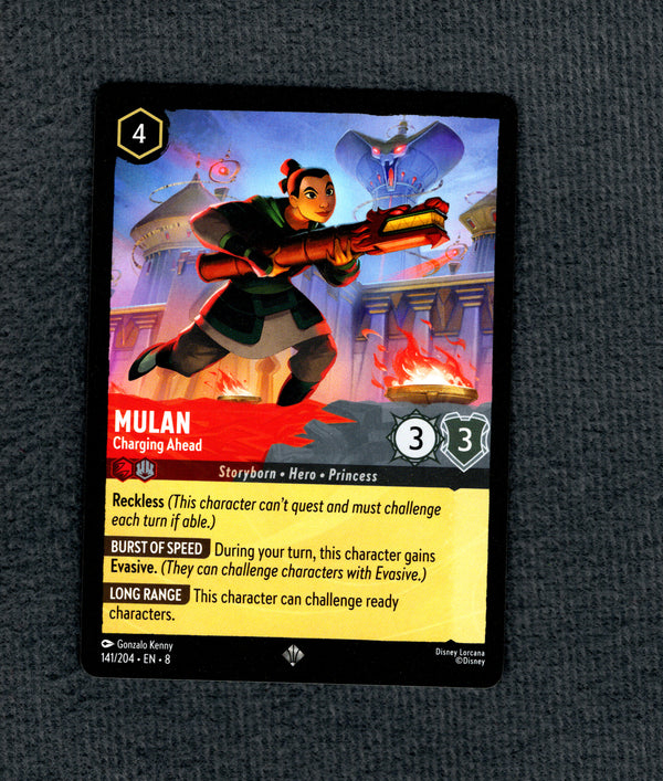 141 Mulan - Charging Ahead Reign of Jafar Super Rare NM
