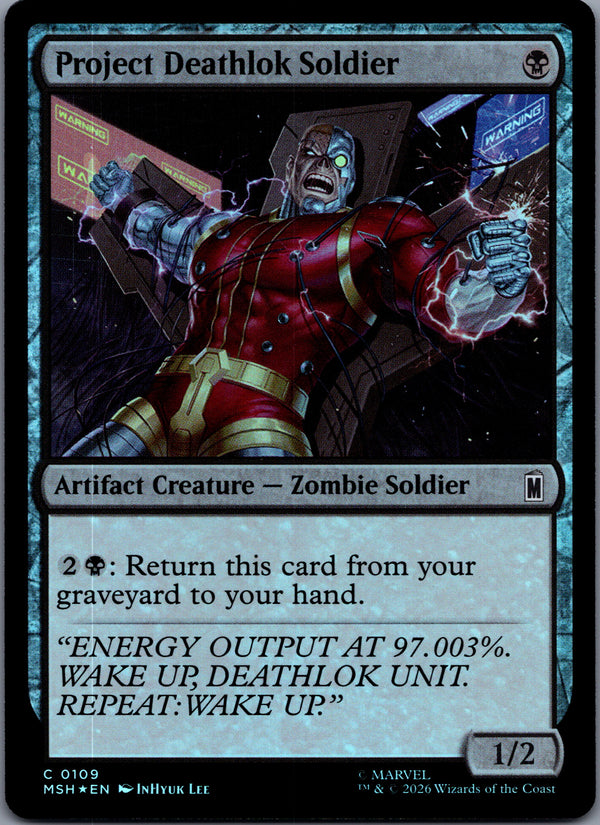 109 Project Deathlok Soldier [Foil] Marvel Super Heroes Common Foil NM