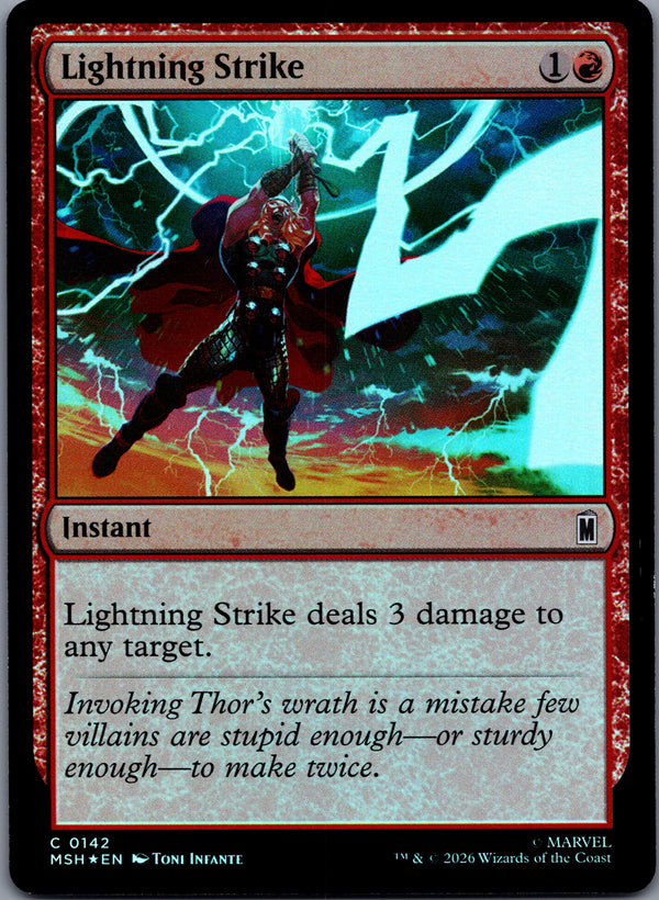 142 Lightning Strike [Foil] Marvel Super Heroes Common Foil NM