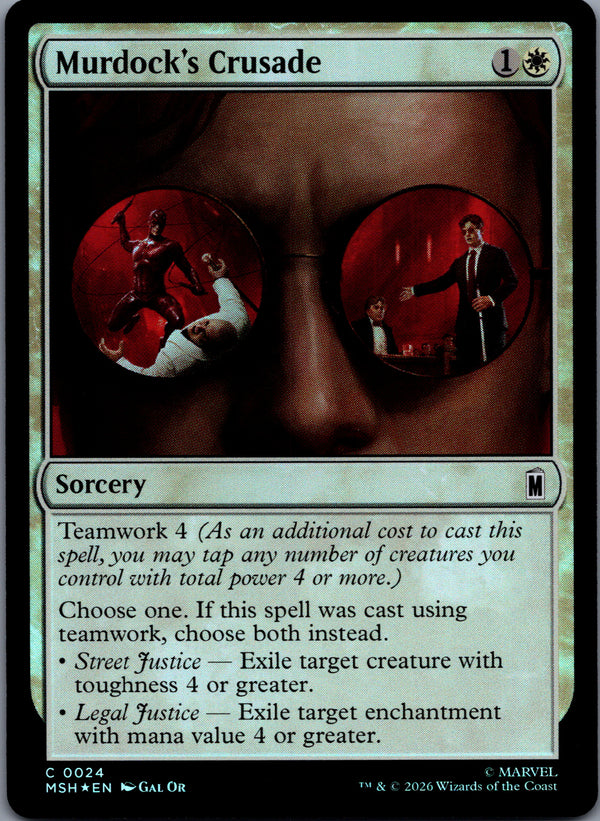 024 Murdock's Crusade [Foil] Marvel Super Heroes Common Foil NM