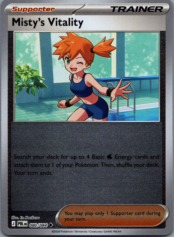 080 Misty's Vitality [Reverse Holo] Pitch Black Uncommon NM
