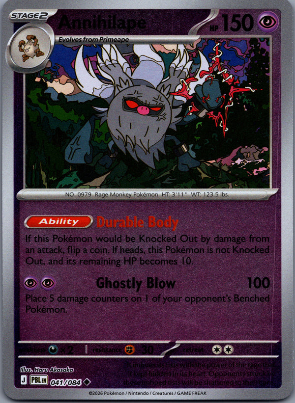 041 Annihilape [Reverse Holo] Pitch Black Uncommon NM