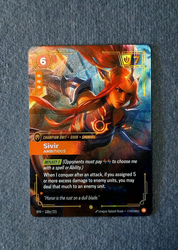 120a Sivir - Ambitious [Alternate Art] Spiritforged Showcase NM
