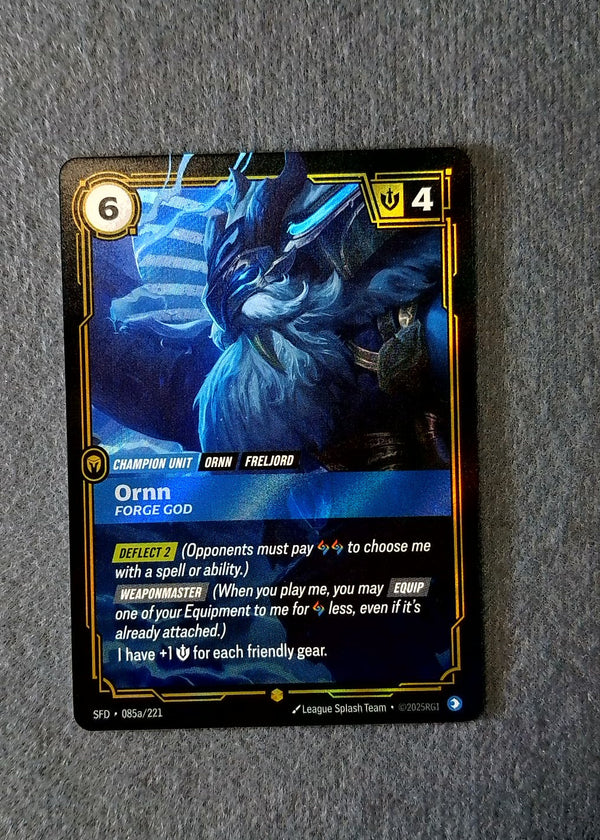 85a Ornn - Forge God [Alternate Art] Spiritforged Showcase NM