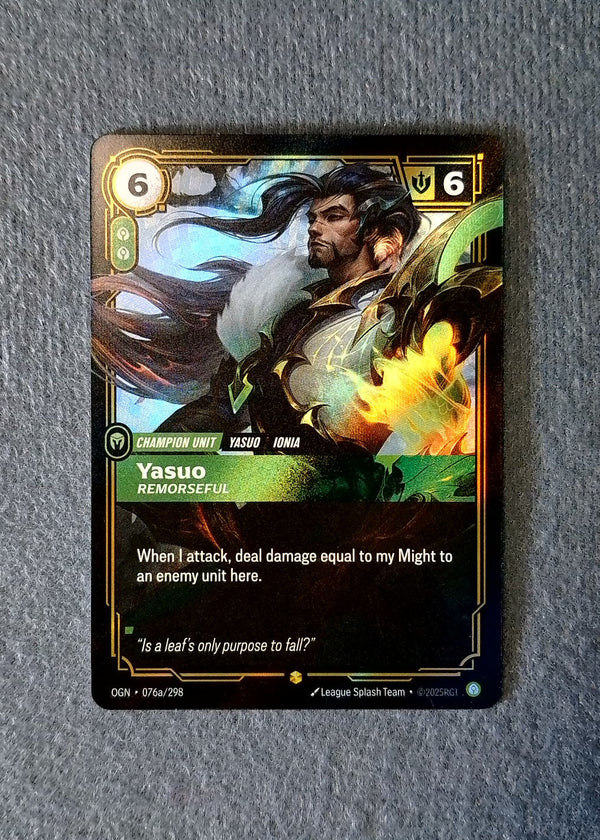 76a Yasuo - Remorseful [Alternate Art] Origins Showcase NM