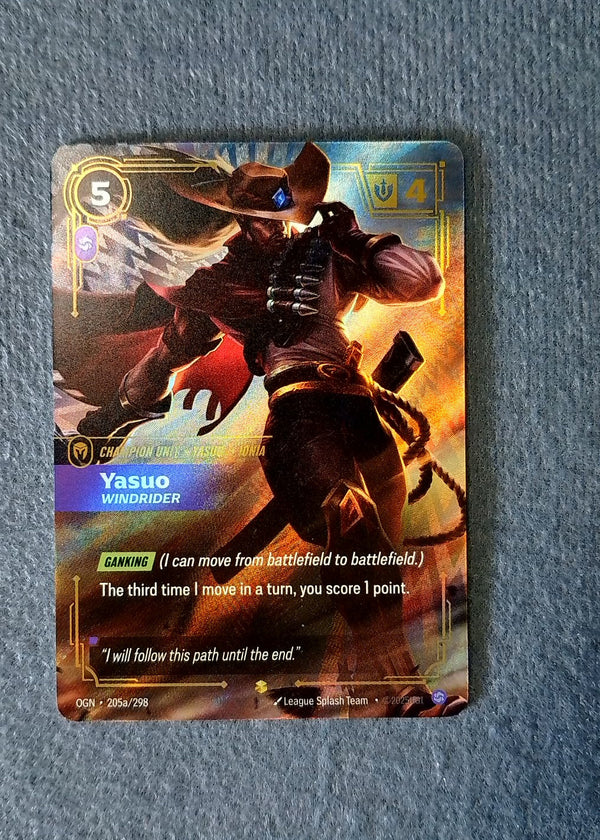 205a Yasuo - Windrider [Alternate Art] Origins Showcase NM