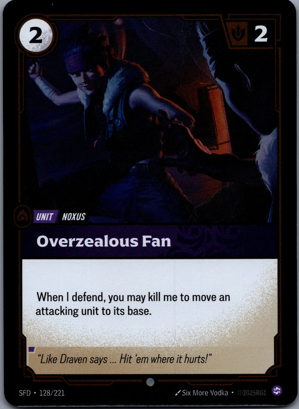 128 Overzealous Fan [Foil] Spiritforged Common NM