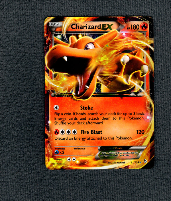 011 Charizard-EX Flashfire Rare Holo EX LP