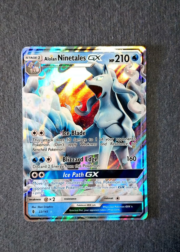 022 Alolan Ninetales-GX Guardians Rising Rare Holo GX NM