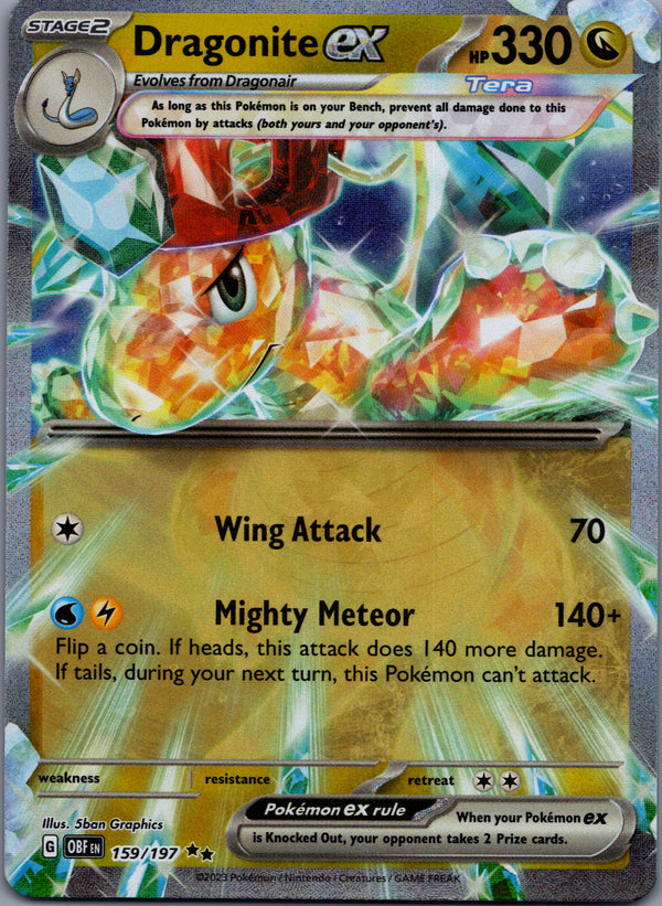159 Dragonite ex Obsidian Flames Double Rare NM