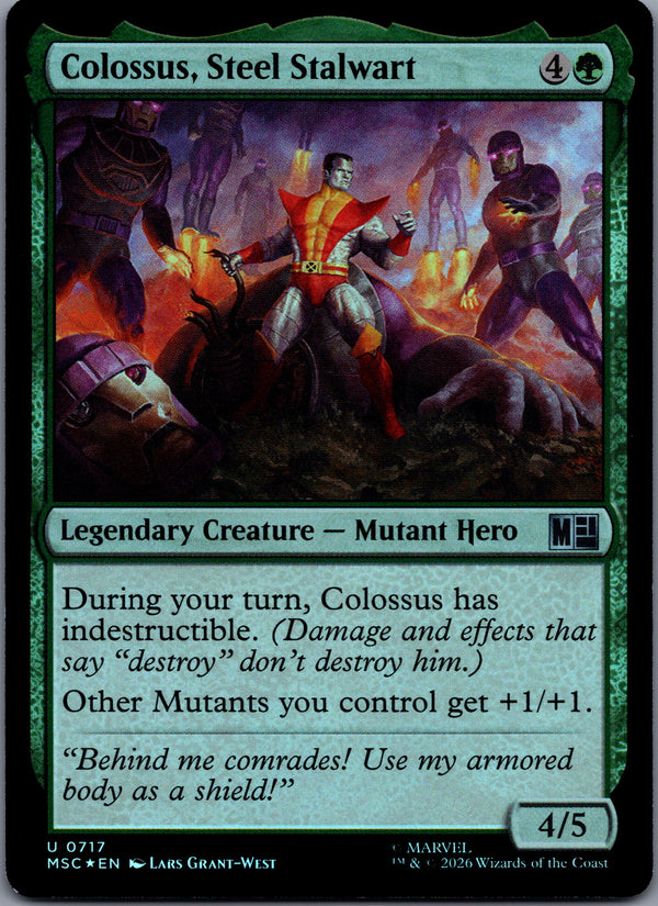 717 Colossus, Steel Stalwart [Foil] Marvel Super Heroes Commander Uncommon Foil NM