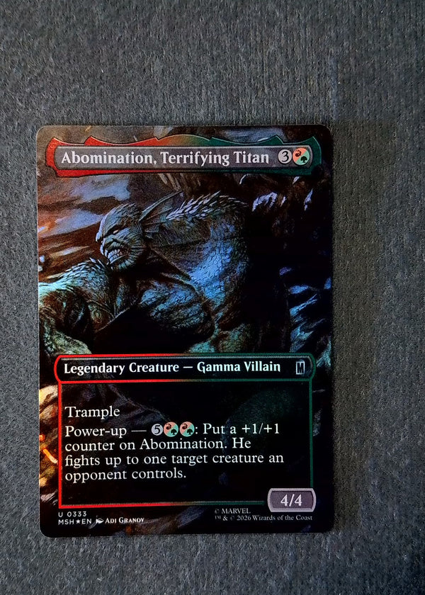 333 Abomination, Terrifying Titan [Foil] Marvel Super Heroes Uncommon Foil NM