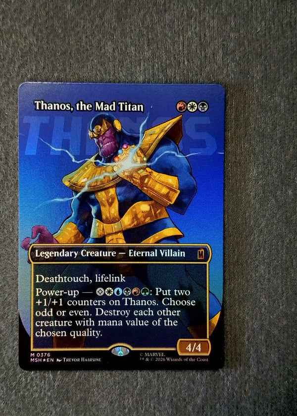 376 Thanos, the Mad Titan [Foil] Marvel Super Heroes Mythic Foil NM
